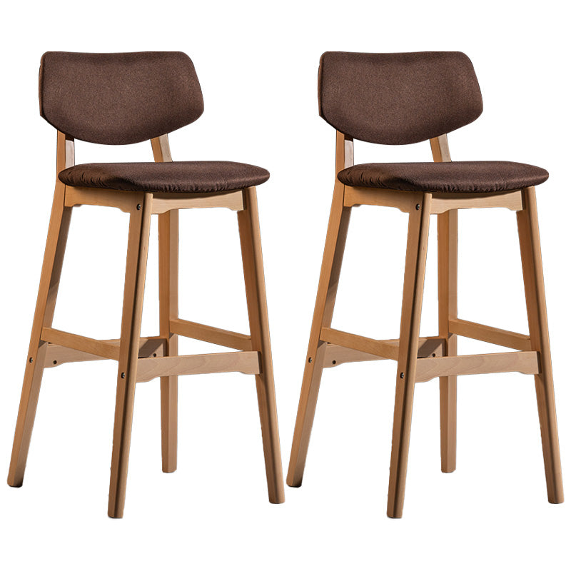 Scandinavia Style Bar-stool Wooden Legs Square Seat for Kitchen Bar