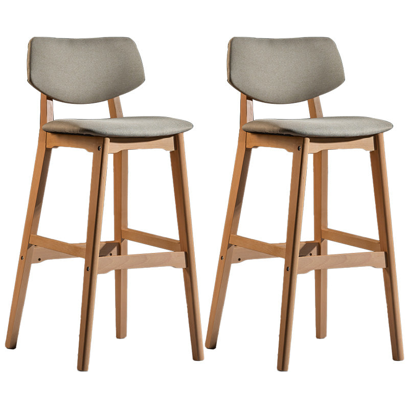 Scandinavia Style Bar-stool Wooden Legs Square Seat for Kitchen Bar