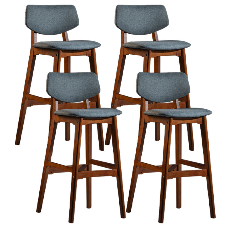Scandinavia Style Bar-stool Wooden Legs Square Seat for Kitchen Bar