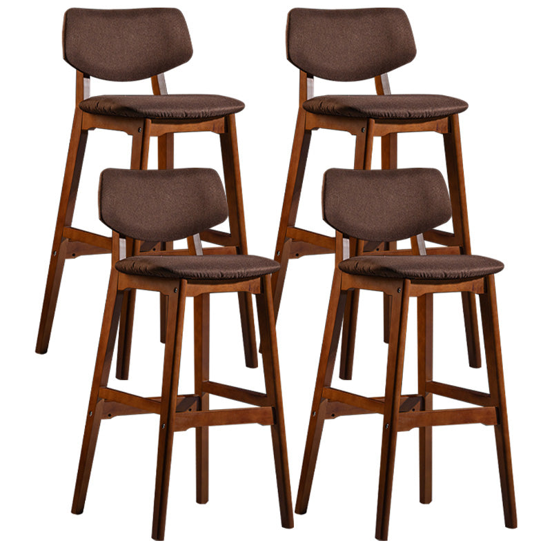 Scandinavia Style Bar-stool Wooden Legs Square Seat for Kitchen Bar