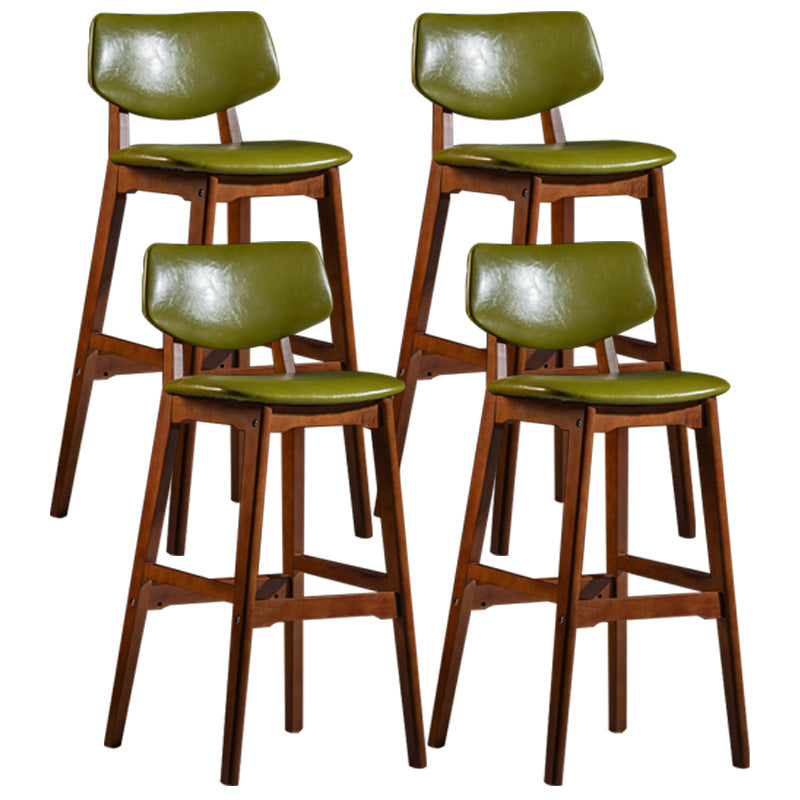 Scandinavia Style Bar-stool Wooden Legs Square Seat for Kitchen Bar
