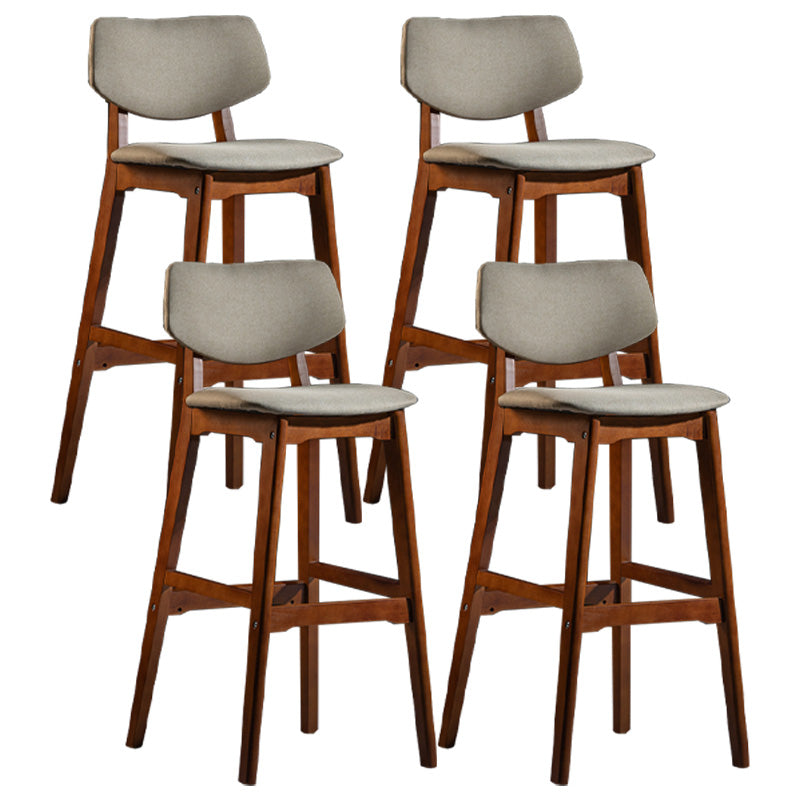 Scandinavia Style Bar-stool Wooden Legs Square Seat for Kitchen Bar