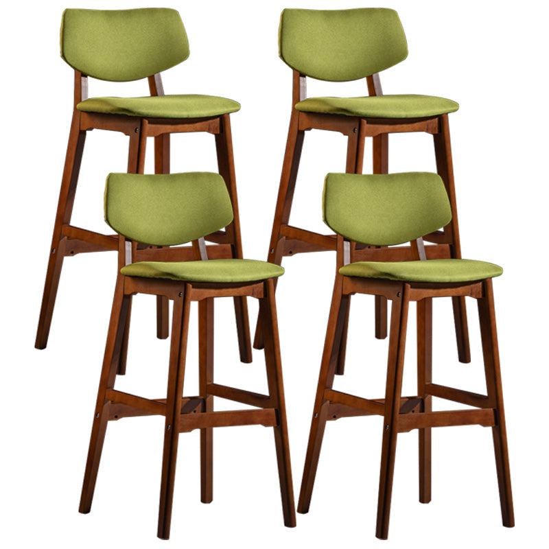 Scandinavia Style Bar-stool Wooden Legs Square Seat for Kitchen Bar