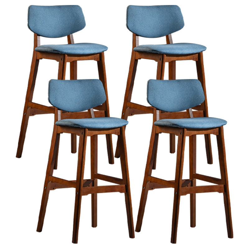 Scandinavia Style Bar-stool Wooden Legs Square Seat for Kitchen Bar