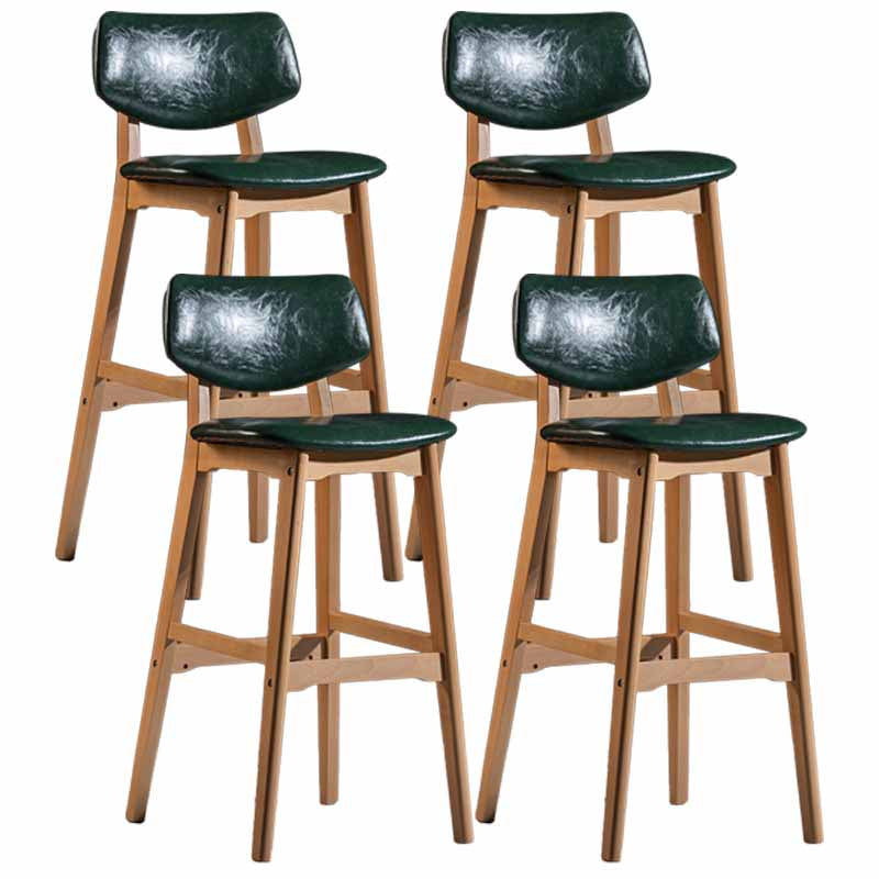 Scandinavia Style Bar-stool Wooden Legs Square Seat for Kitchen Bar