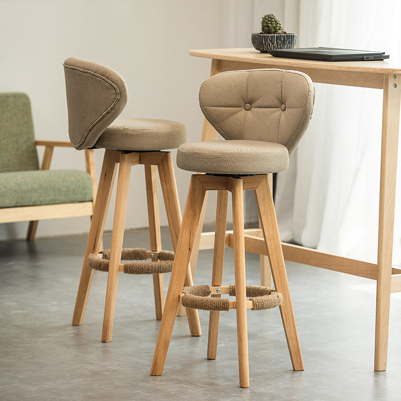 Piernas de madera de estilo de bar de escandinavia asiento redondo para bar de restaurantes