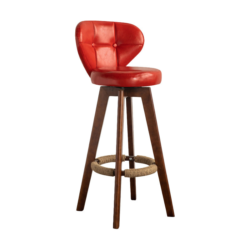 Piernas de madera de estilo de bar de escandinavia asiento redondo para bar de restaurantes