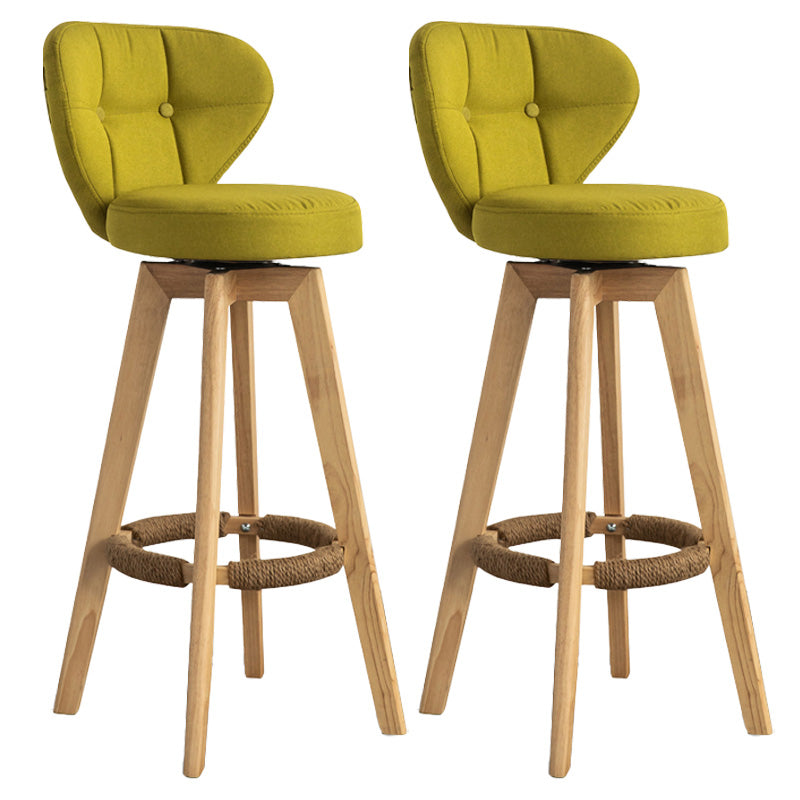 Piernas de madera de estilo de bar de escandinavia asiento redondo para bar de restaurantes