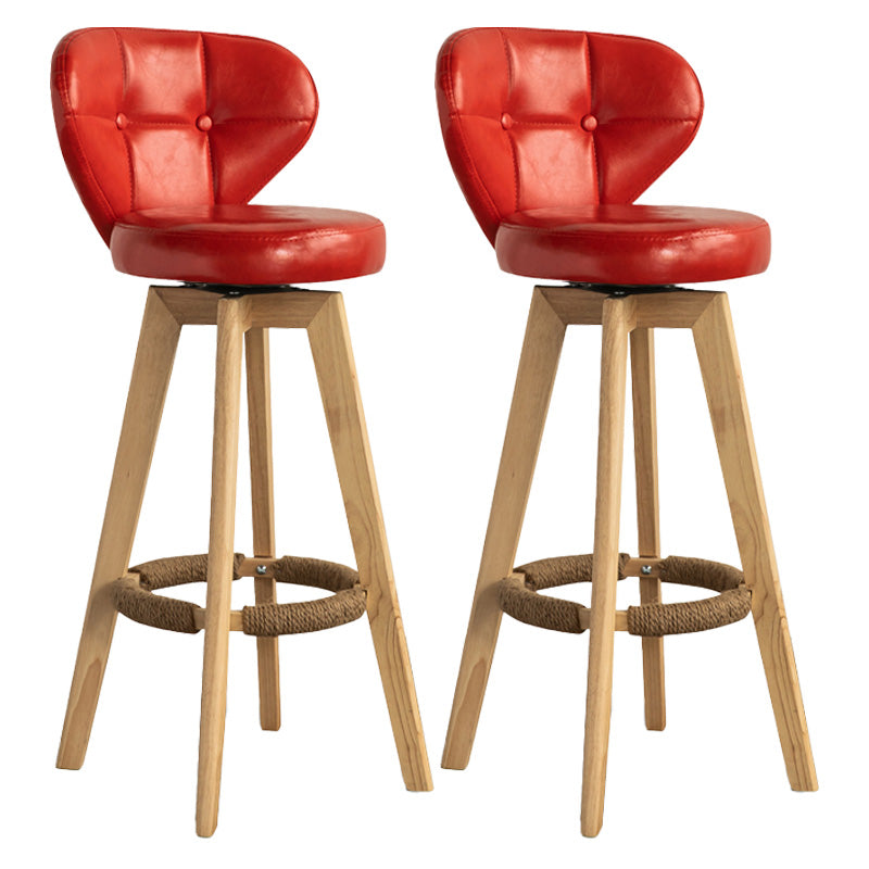 Piernas de madera de estilo de bar de escandinavia asiento redondo para bar de restaurantes