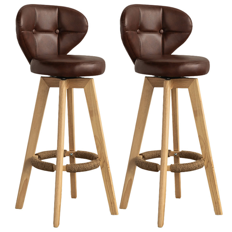 Piernas de madera de estilo de bar de escandinavia asiento redondo para bar de restaurantes
