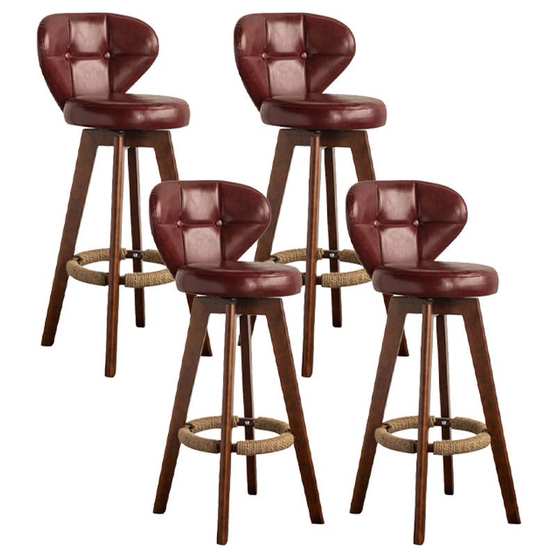 Piernas de madera de estilo de bar de escandinavia asiento redondo para bar de restaurantes