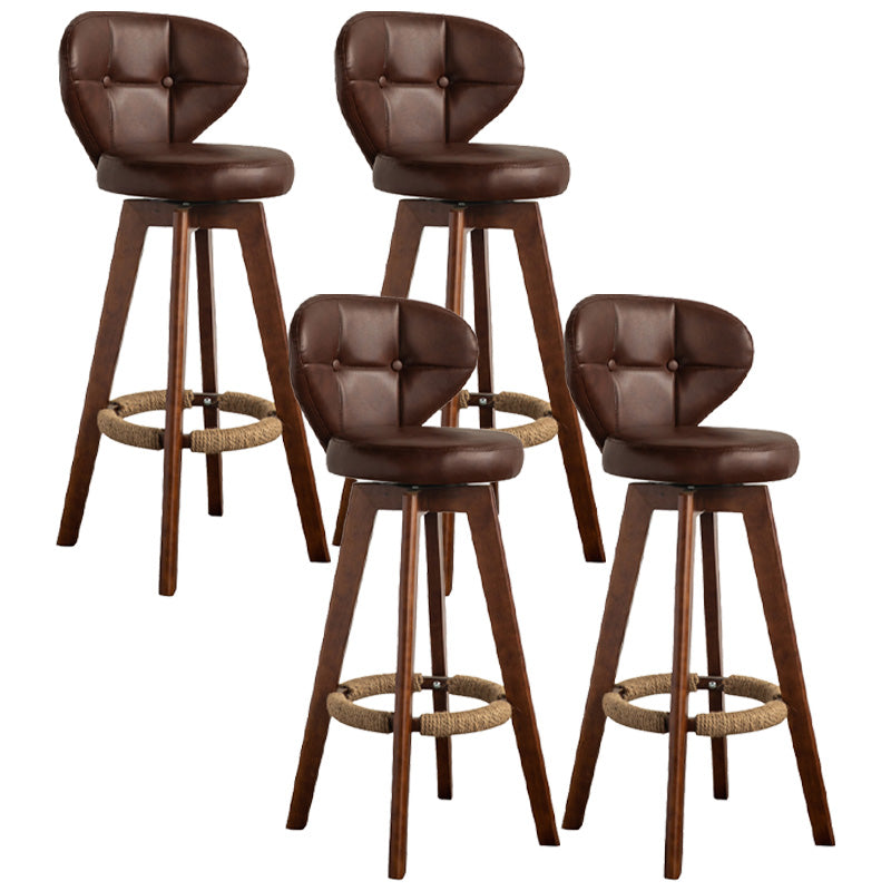 Piernas de madera de estilo de bar de escandinavia asiento redondo para bar de restaurantes