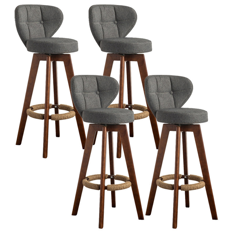 Piernas de madera de estilo de bar de escandinavia asiento redondo para bar de restaurantes