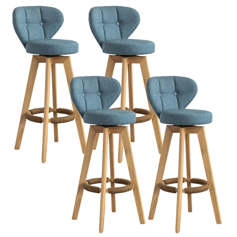 Piernas de madera de estilo de bar de escandinavia asiento redondo para bar de restaurantes