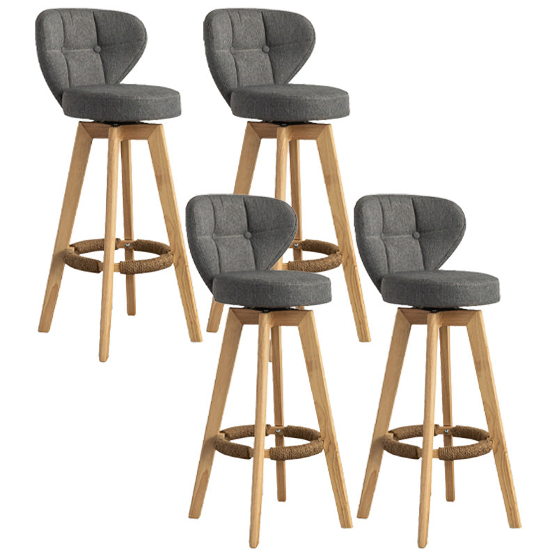 Piernas de madera de estilo de bar de escandinavia asiento redondo para bar de restaurantes