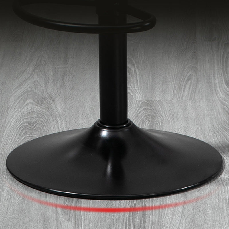Sgabello da bar in stile industriale con sedile in pelle di piedistallo in metallo per bar da cucina