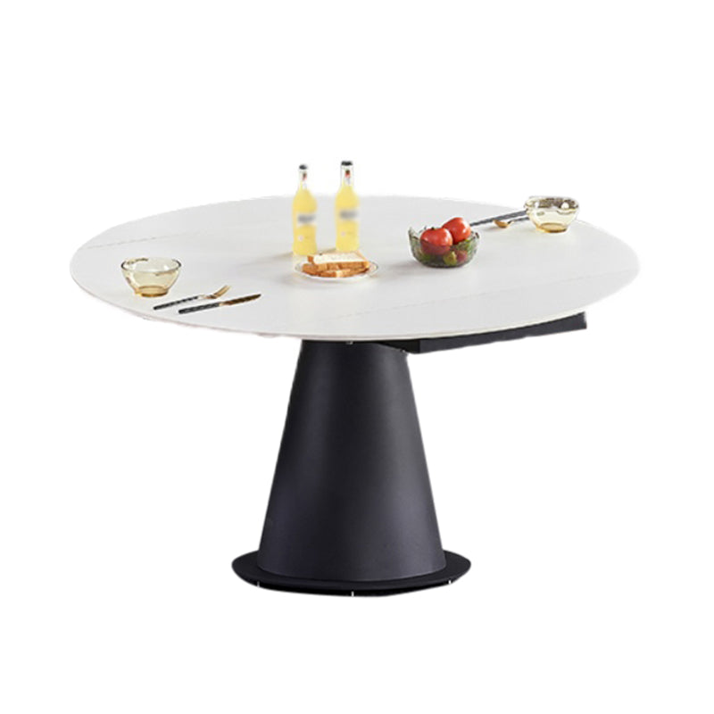 Modern 1/3/4/5/7 Pieces Steel Dining Table Set with White Sintered Stone Top Dinette Set