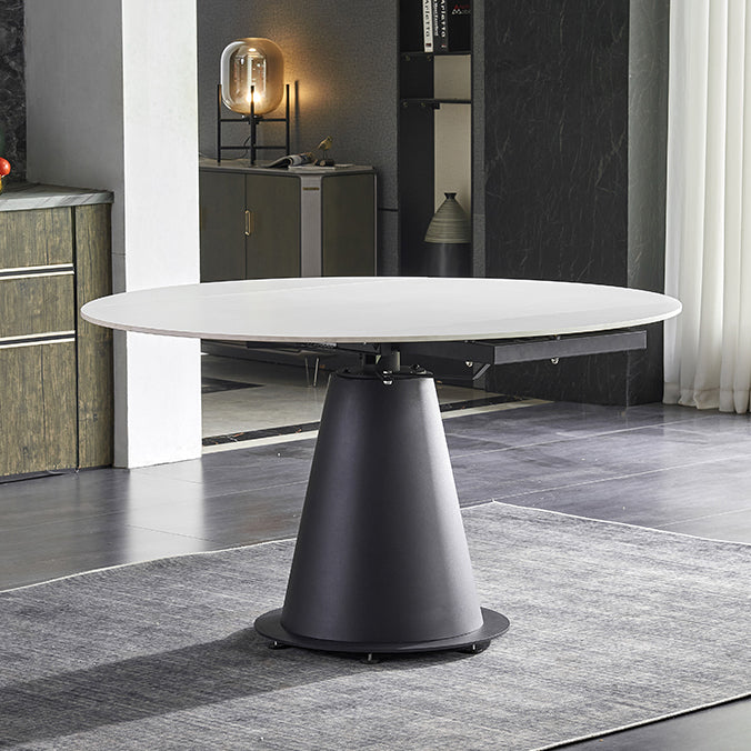 Modern 1/3/4/5/7 Pieces Steel Dining Table Set with White Sintered Stone Top Dinette Set