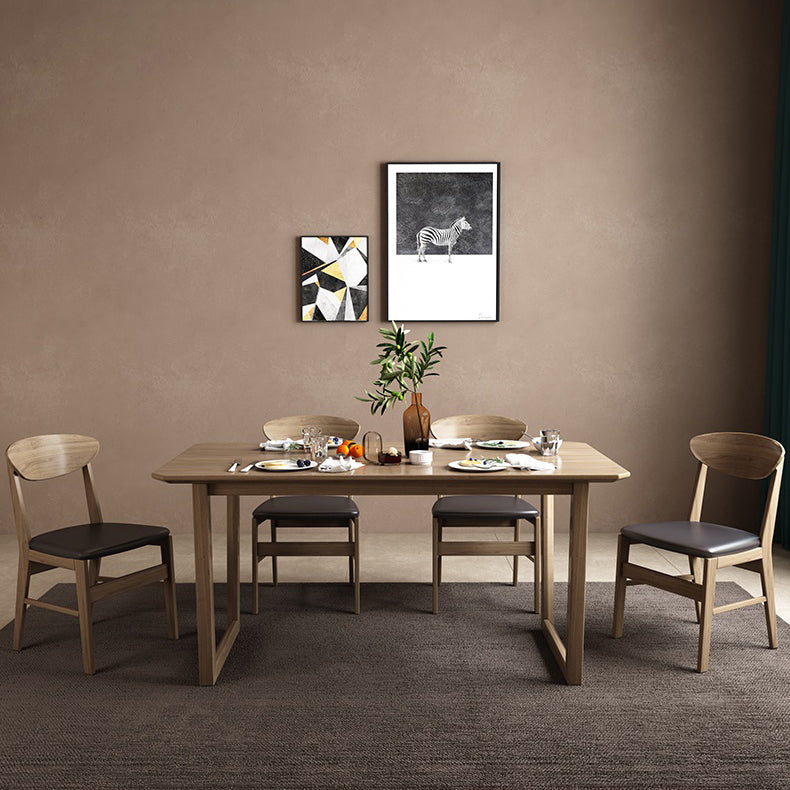 Modern Design 1/2/5/7 Pieces Furniture Solid Wood Dining Table and Chairs for Kitchen