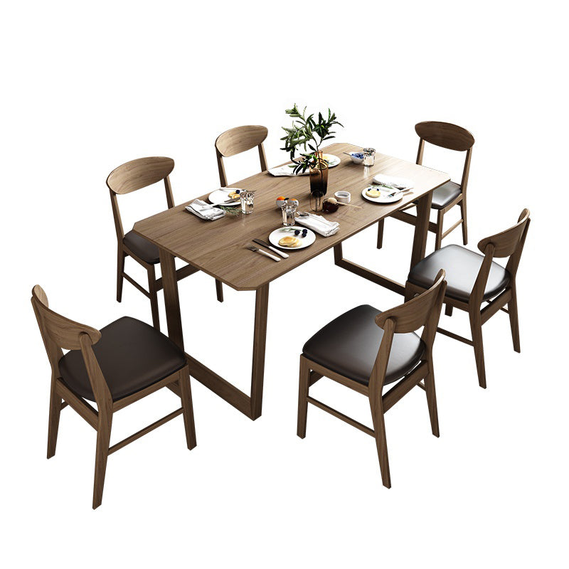 Modern Design 1/2/5/7 Pieces Furniture Solid Wood Dining Table and Chairs for Kitchen