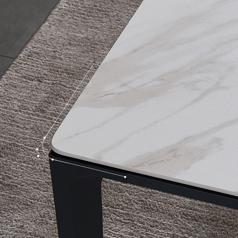 Minimalist 1/4/5 Pieces Sintered Stone Dining Table Set Rectangle Dining Room Set