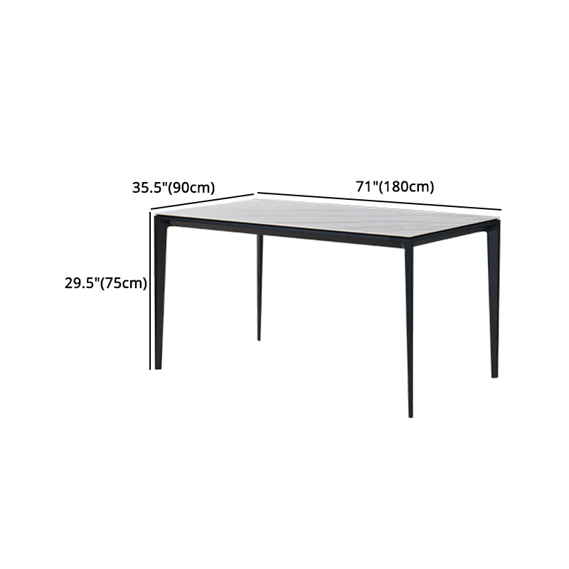 Minimalist 1/4/5 Pieces Sintered Stone Dining Table Set Rectangle Dining Room Set