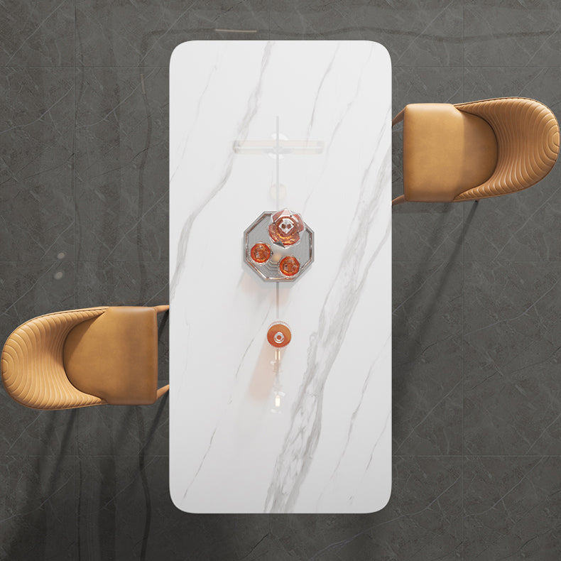 Contemporary 1/3/4/5/6 Pieces Dinette Set Rectangle Dining Room Table with Leather Chairs