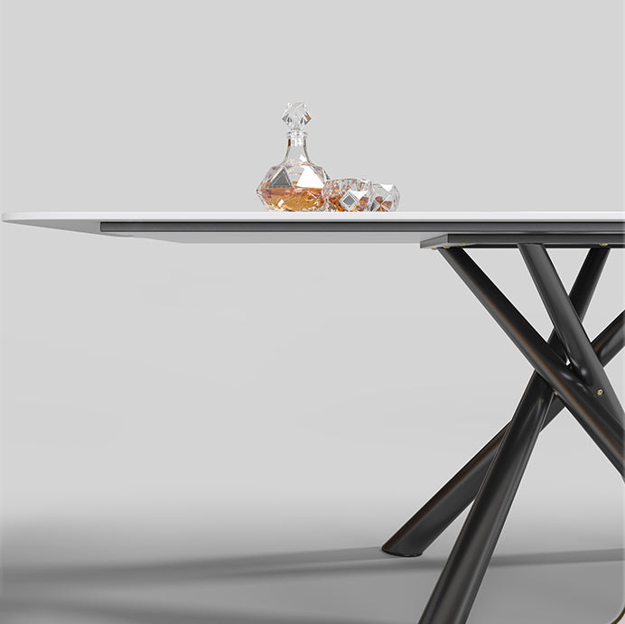 Contemporary 1/3/4/5/6 Pieces Dinette Set Rectangle Dining Room Table with Leather Chairs