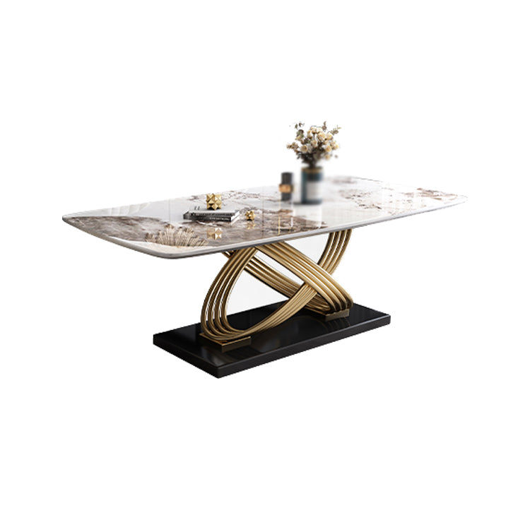 1/4/5/7 Pieces Minimalist Dining Set Sintered Stone Dining Room Set with Pedestal Base