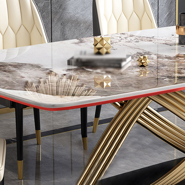 1/4/5/7 Pieces Minimalist Dining Set Sintered Stone Dining Room Set with Pedestal Base