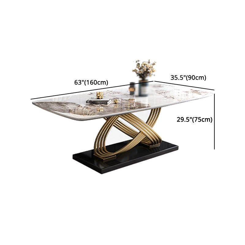 1/4/5/7 Pieces Minimalist Dining Set Sintered Stone Dining Room Set with Pedestal Base