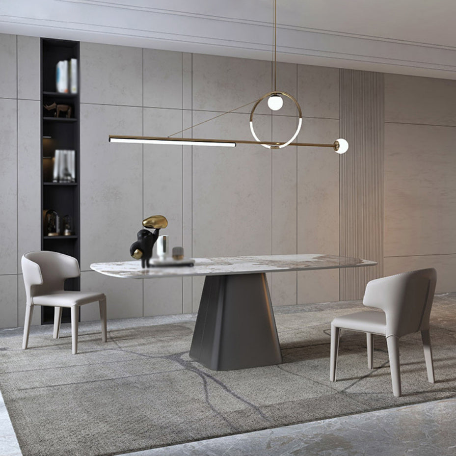 1/3/4/7 Pieces Modern Dinette Set Sintered Stone Dining Table Set for Kitchen