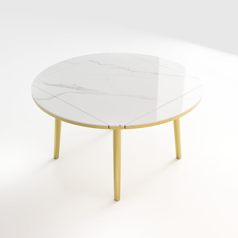 Glam 1/2/5/7 Pieces Dining Set Round Sintered Stone Dining Table for Dining Room