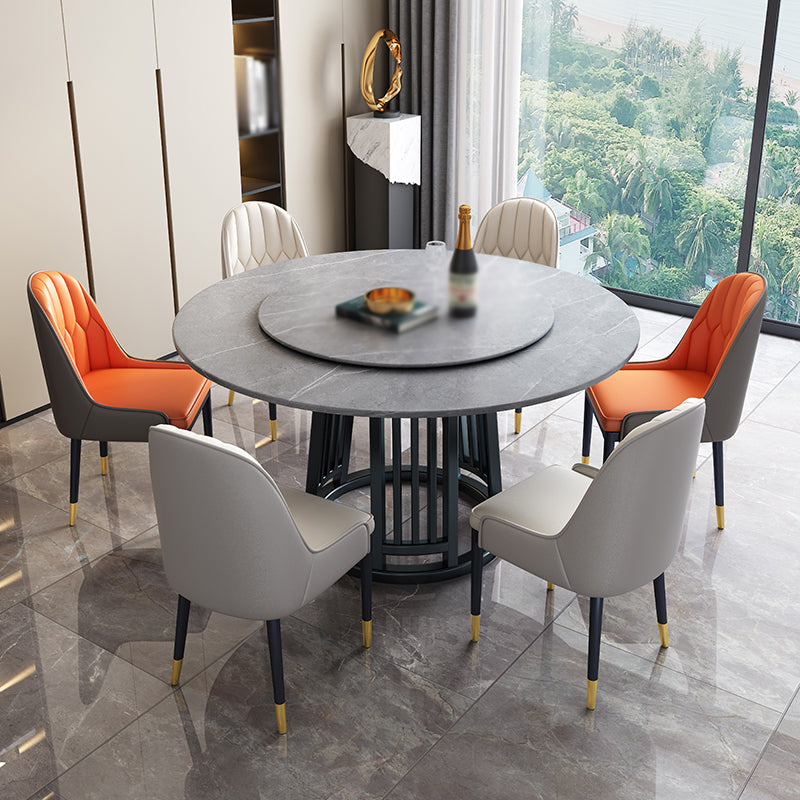 Modern 1/2/7 Pieces Dining Set Round Sintered Stone Dining Table for Dining Room