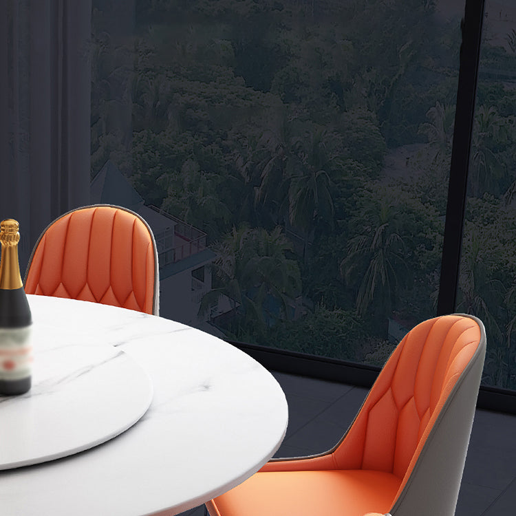 Modern 1/2/7 Pieces Dining Set Round Sintered Stone Dining Table for Dining Room