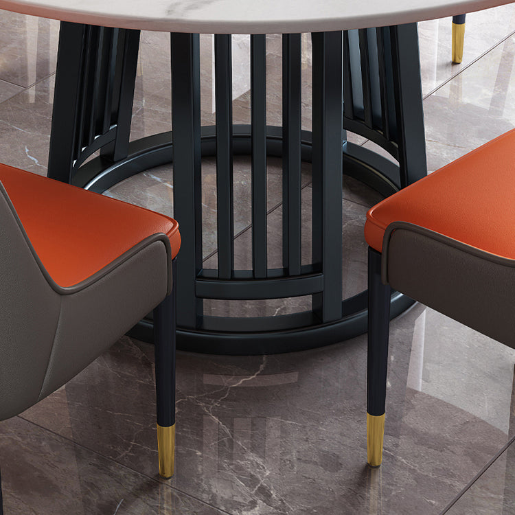 Modern 1/2/7 Pieces Dining Set Round Sintered Stone Dining Table for Dining Room