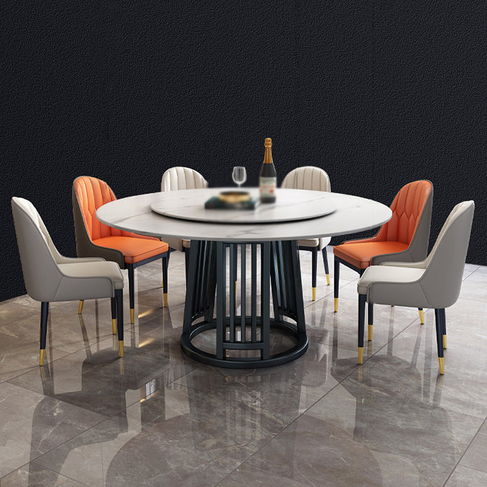 Modern 1/2/7 Pieces Dining Set Round Sintered Stone Dining Table for Dining Room