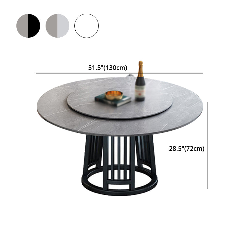 Modern 1/2/7 Pieces Dining Set Round Sintered Stone Dining Table for Dining Room
