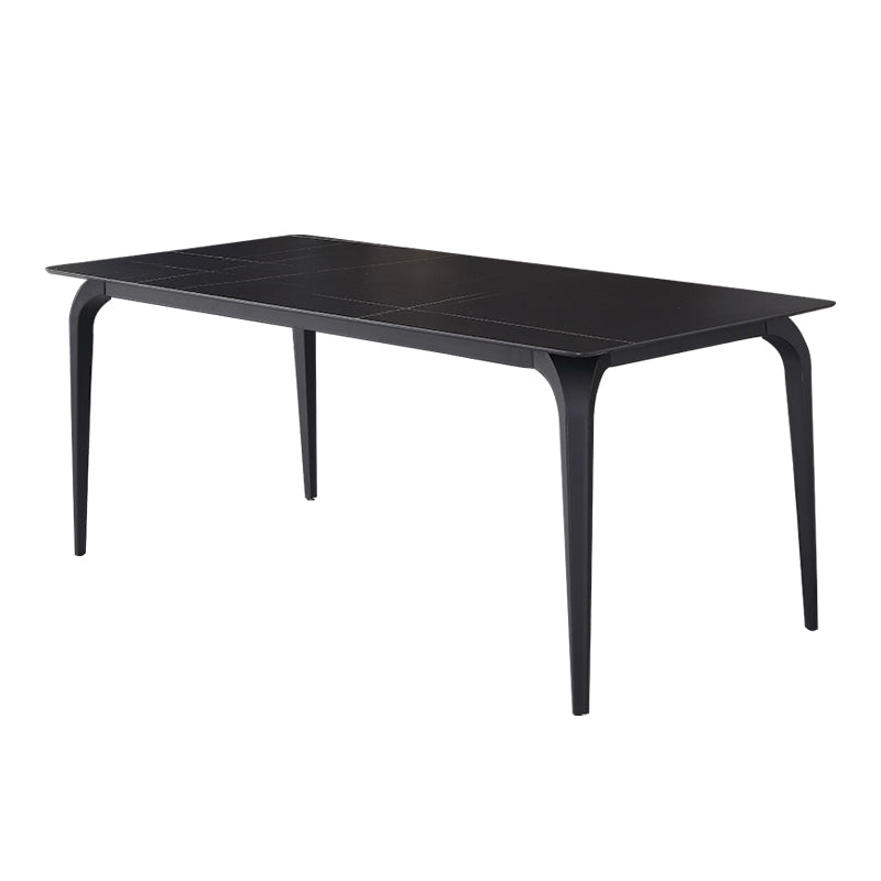 Rectangle 4 Legs Industrial Table Sintered Stone Fixed Table for Kitchen