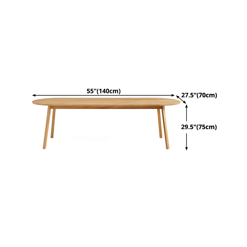 Mesa de madera moderna para mesa de comedor ovalado de restaurante con 4 patas