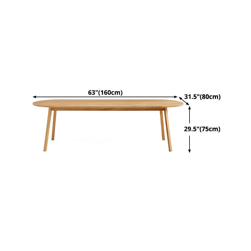 Mesa de madera moderna para mesa de comedor ovalado de restaurante con 4 patas