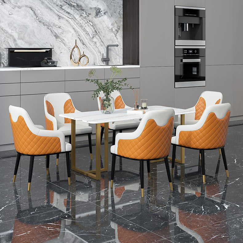 Mesa de comedor de rectángulo de lujo tradicional mesa de doble pedestal