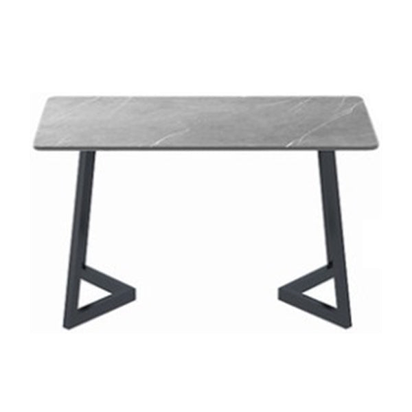 Gesinterde stenen eettafel moderne eettafel met zwart frame