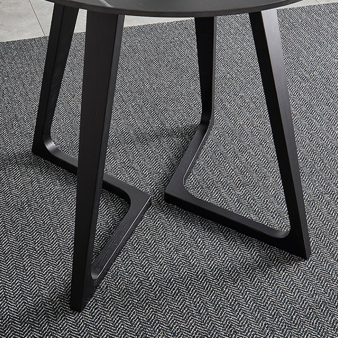 Sintered Stone Dining Table Industrial Double Pedestal Table for Dining Room