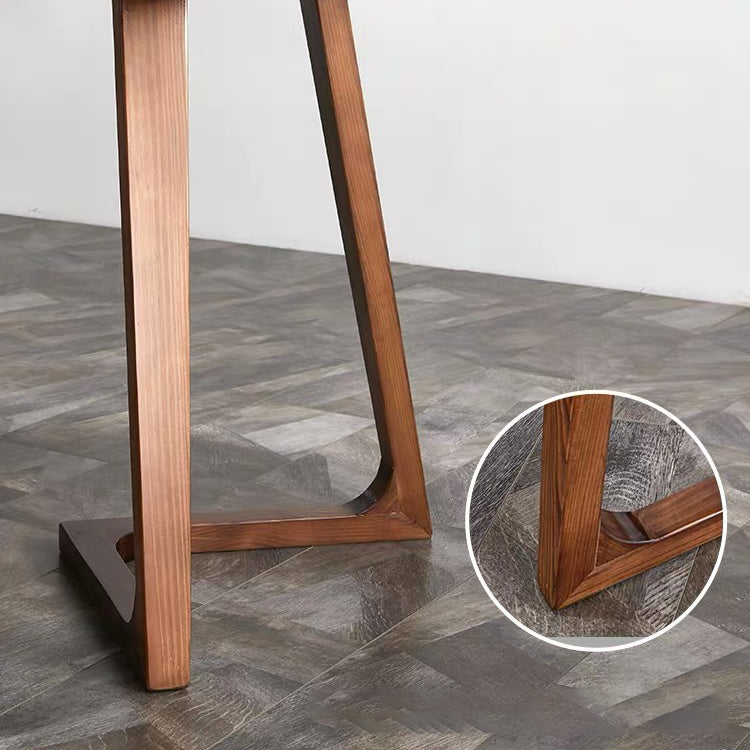 Rectangle Modern Dining Table Solid Wood Fixed Table for Kitchen