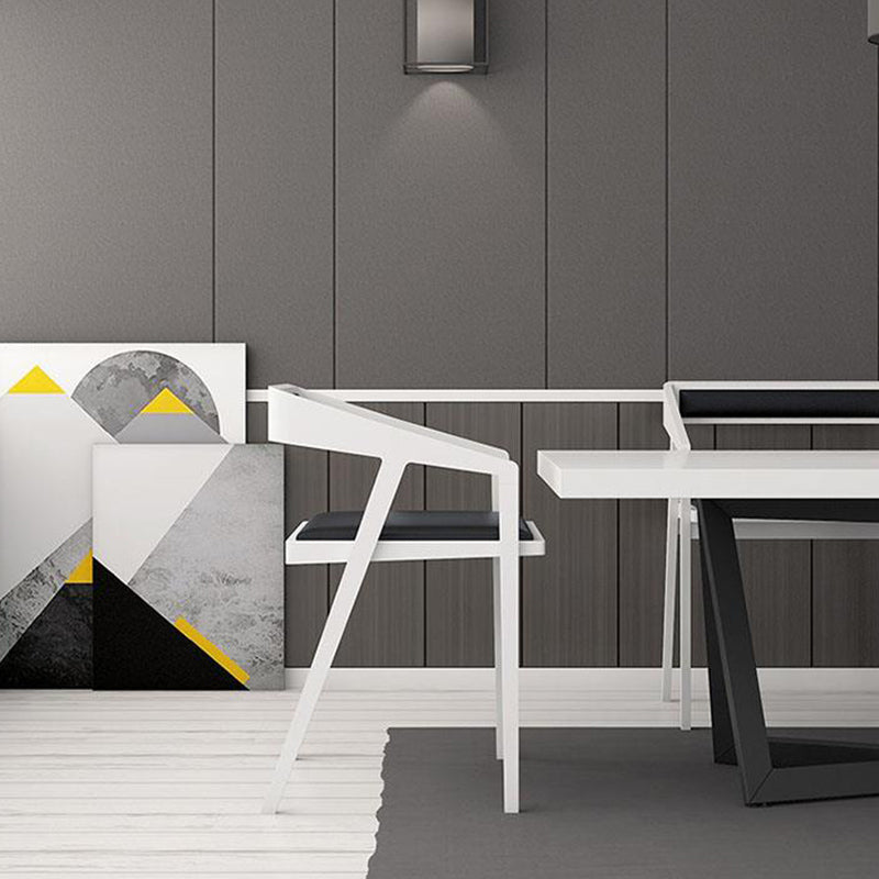 Mesa de comedor rectangular de estilo lujoso con pedestal doble, mesa fija con madera maciza