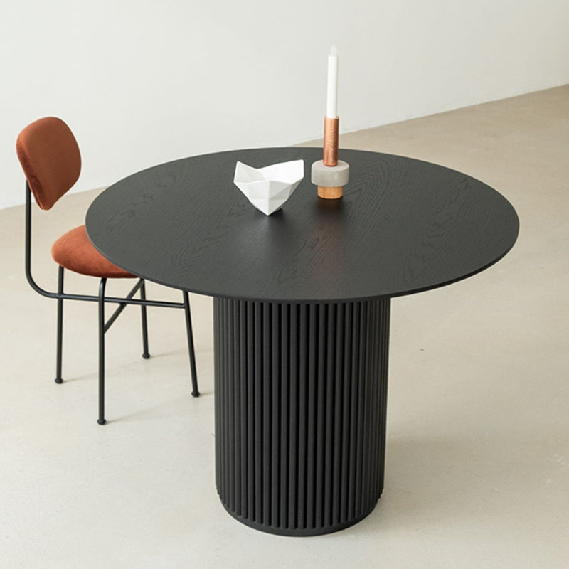 Solid Wood Dining Table Round Modern Pedestal Dining Table for Home Use