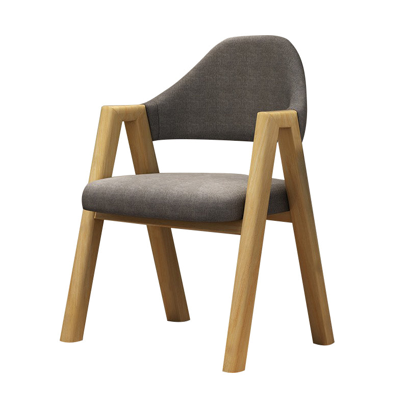Silla de comedor moderna con respaldo abierto y acabado mate de sillón de tela para restaurante