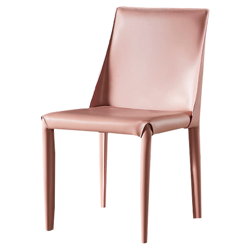 Metal moderno que cena la silla sin brazos del comedor de cuero de la silla para el uso del restaurante