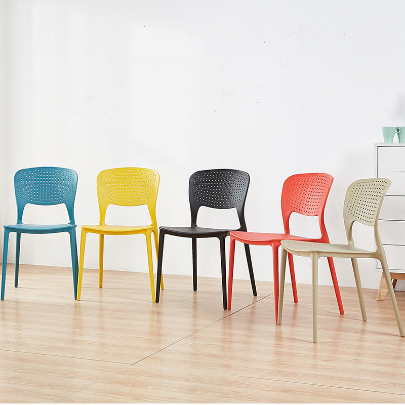 Sillas traseras abiertas contemporáneas que cenan la silla lateral plástica apilable sin brazos